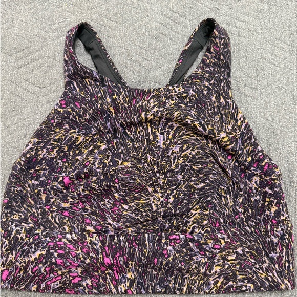 lululemon athletica Black and Pink Patterned Bra - Picture 1 of 4